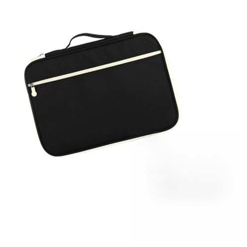 KALLORY Fashionable Women's Satchel Bag A4 Document Bag Zipper Portfolio Organizer for Travel School Office Storage Case