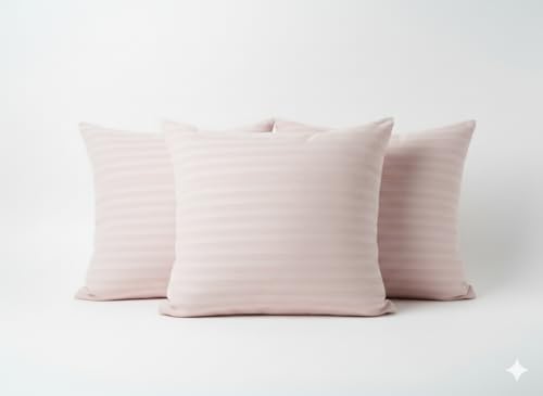 Image of Hotel Quality Premium Fibre Cushions | Cushion 16 inch x 16 inch | Pillow,Cushion,Cushions for, Cushion Pillow,Pillow,Cushions for Bed (Baby-Pink, 3)
