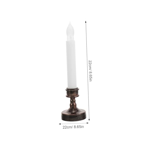 Luces LED sin velas Mipcase batería decoración festiva candelabro marrón 2