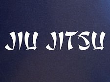 Jiu Jitsu MMA Decal Vinyl Sticker|Cars Trucks Laptop|White |7.5 x 1.5 in|CCI405