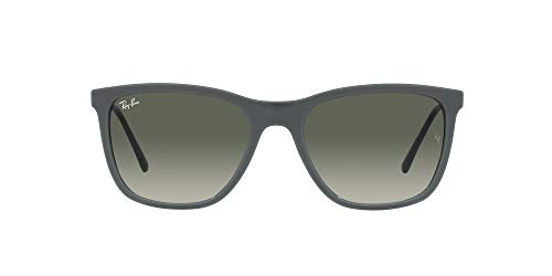 Image of Ray-Ban Unisex Sunglasses Black Frame, Blue /Grey Lenses, 56MM
