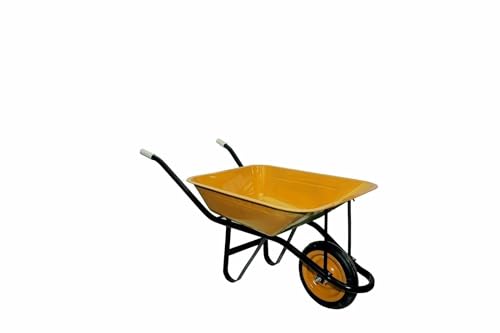 Single Wheell Barrow Trolley Heavy Model (Yellow)