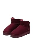 D.Franklin Damskie Botki w Stylu Australijskim Niskie Czerwone - Botki dla kobiet - Moda casual - Rozmiar (42) - Model nordic low basic