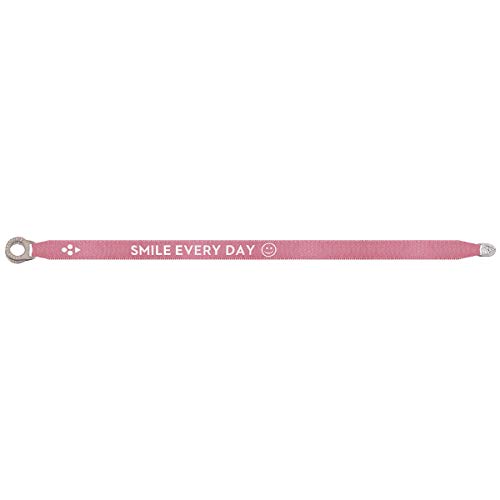 Preisvergleich Produktbild Sorbet Island, Satin Armband mit Spruch"SMILE EVERY DAY"