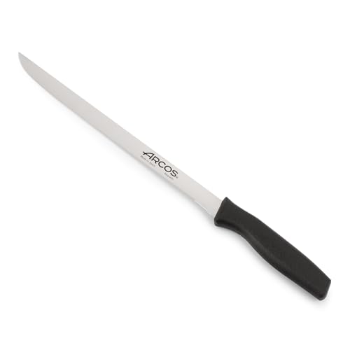 Arcos Cuchillo Jamonero Profesional - Hoja de Acero Inoxidable NITRUM 240 mm - Mango Ergonómico Antideslizante - Resistente al Lavavajillas - Serie Verona