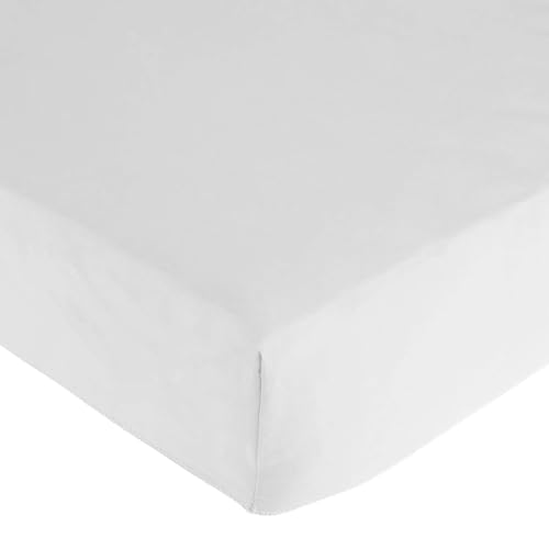 Image of American Baby Company 2 Pack Fitted Nap Mat Sheet with Elastic Corners 24 inch x 48 inch x 4 inch - Soft & Breathable Microfiber Rest Mat Sheet or Nap Mat Cover for Daycare & Preschool, Snow White