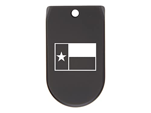 NDZ Performance Magazine Base Plate Finger Extension for Sig Sauer P365X P365 XL 9MM Laser Engraved Anodized Aluminum in Black - Texas State Flag