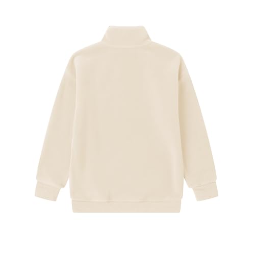 LittleSpring Boys Quarter Button Fleece Sweatshirt Pullover2