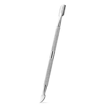 BEZOX Professionale Cuticle Pusher 1 pezzo - Cucchiaio Spingi Cuticole a Due Estremità - Strumento Per Pelle Morta - Acciaio Inossidabile
