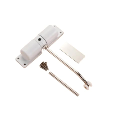 Cierrapuertas automático ajustable blanco: control de cierre para interior y exterior 2
