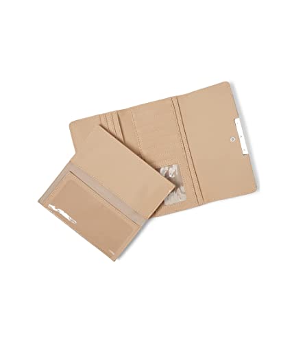 Nine West Wildwood Slg Check Sec Bifold Wallet Mushroom Logo Floral One Size #TOP2