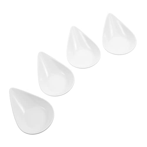 OFFSCH Set of 4 Ceramic Spoon Holders Side Dish Plate Spoon Storage Rack Seasoning Dishes for Kitchen Organizati