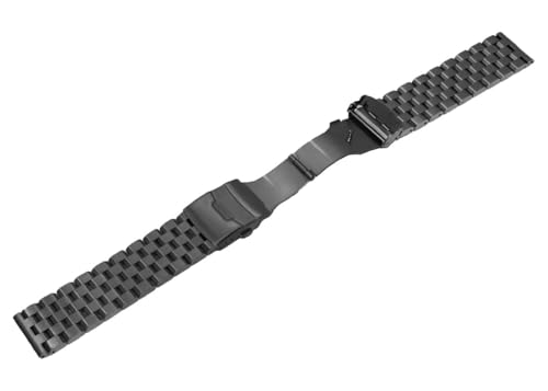 Image of Brushed Metal Watch Bands for Men Women Solid Stainless Steel Watch Band 18 /20 /22 /24 /26mm Watch Bracelet Strap Deployment Double Lock Deployment Buckle Black Silver Blue Gold