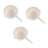 JECOMPRIS Labor Verdunstungsschale Porzellan 3 Stück Rund Mit Flachem Boden Säurebeständig Für Flüssigkeitsverdampfung Und Laboreinsatz