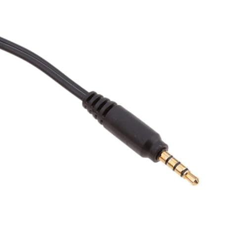 Image of Audio Stereo Y Splitter Extension Cable 2.5mm Male to 2 Port 3.5mm Female for Earphone, Headset Splitter Adapter, Metal Black