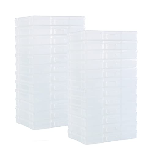 Naivees 24 Pack Photo Case 5" X 7" Photo Storage Boxes Inner Photo Organizer Boxes Clear Plastic Picture Boxes Transparent Craft Keeper Photo Containers For Photos, Pictures,Art (24 Pack) #TOP7