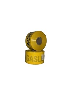 Generisch 062540 Sicherheitswarnband Achtung Gasleitung 25m