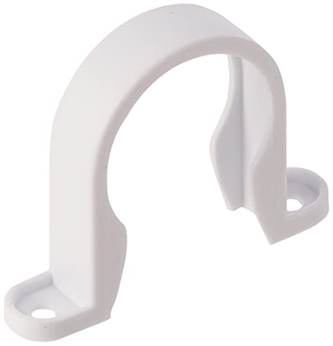 Merriway BH02880 Waste Compression and Push-Fit Fittings Pipe Clips, White 40mm - Pack of 4