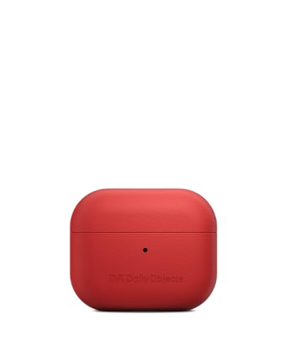 Image of Dailyobject Leatherite AirPods Case Cover Compatible with Apple Airpods Pro 2 | Durable Leatherite Material | Shock Resistant & Lightweight | Compatible Wireless Charging | Stylish Design - (Crimson)