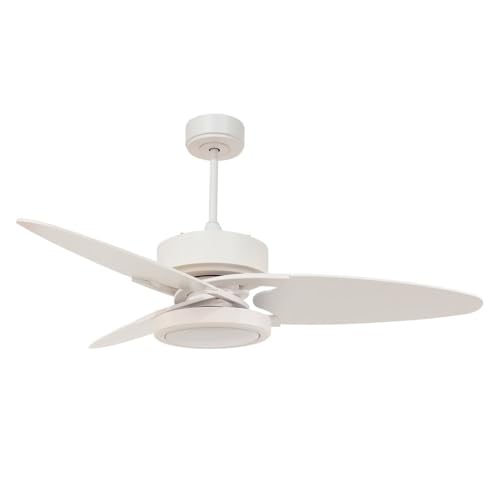 Bilake Ventilador de techo blanco cross DC Ø132 cm con luz led 30W 3250Lm