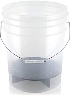The Ultimate Clear Transparent Car Wash Bucket 20L (5 Gallons) (1 Bucket and Grit Guard)