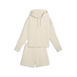 PUMA Chándal corto holgado con capucha Mujer M, Alpine Snow White