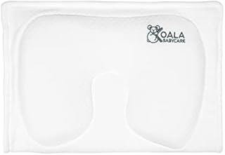 KOALA BABYCARE Breastfeeding Plagiocephaly Baby Pillow in Memory Foam to Help Prevent and Treat Plagiocephaly (Flat Head Syndrome) Pillow with Exchangeable Pillowcases (with 2 Spare) - White