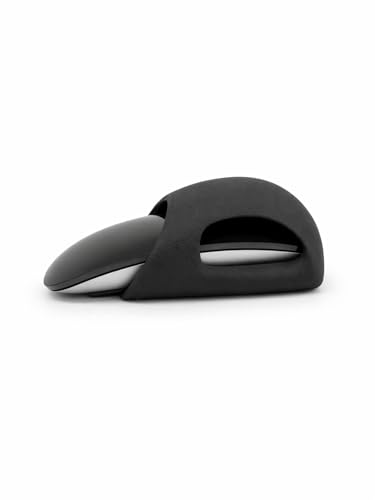Soporte ergonómico Gallo3D negro compatible con Apple Magic Mouse 1 y 2 con tapa integrada