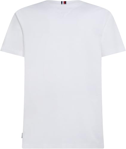 Tommy Hilfiger Herren T-Shirt Kurzarm Rundhalsausschnitt, Weiß (White), XXL – Ansicht 6