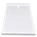 vidaXL Plato Ducha Rectangular Antideslizante ABS Blanco 70x120 cm Placa Baño