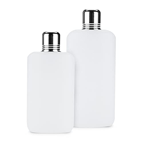 image for True Rogue Plastic Flask for Liquor - Hidden & Discreet 16oz White Pla
