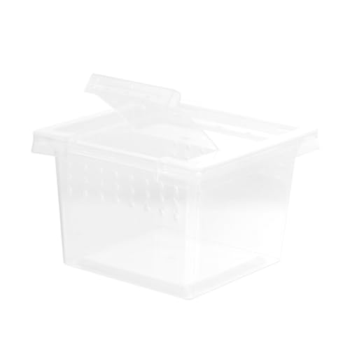 DINHEAROM Caja De Alimentación Transparente para Reptiles Terrario De Cría Reptiles para Arañas Gecko Escorpiones para Domésticos