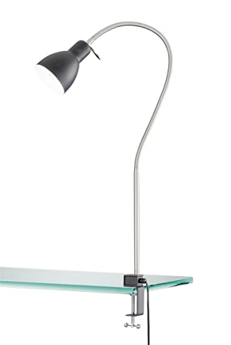 Fischer & Honsel Flexible Klemmleuchte/Möbelleuchte LOLLAND Schwarz mit Kabel und Stecker - Leselampe für Bett & Sofa Fischer & Honsel Flexible Klemmleuchte/Möbelleuchte LOLLAND Schwarz mit Kabel und Stecker - Leselampe für Bett & Sofa
