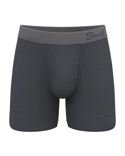 Shinesty Ball Hammock Boxer Brief - Pouch Underwear For Men with Fly - Large, Grey Tonal
