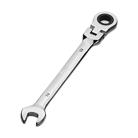 10mm Flex-Head Ratchet Spanners, Metric Wrench, Chrome Vanadium Steel, Ratcheting Combination Wrench, Tool Wrench for Car Bicycle Repair at Home Workshop Cover