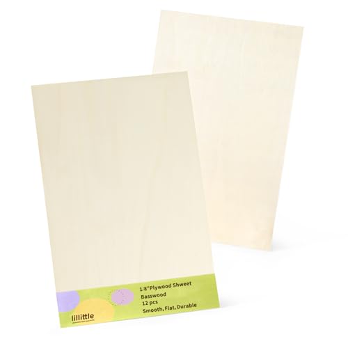 12 Pack Basswood Plywood Sheets 12x20x1/8 Basswood for Laser Cutting