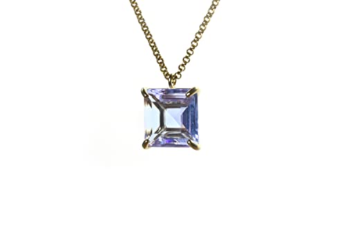 Collier en Tanzanite véritable fait main, pendentif chic en cristal