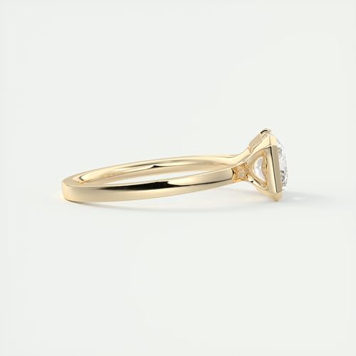 1-2-3-4-5 Carat Radiant Cut VVS1-2 D/E/F Color IGI Certified Lab Grown Diamond East West Radiant Half Bezel Solitaire Engagement Ring For Women2