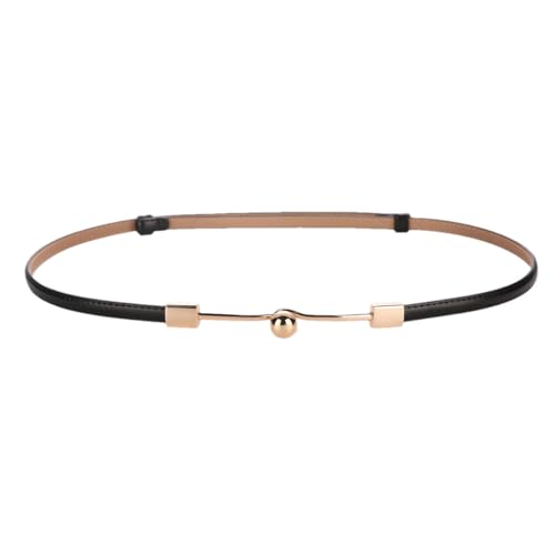 Women’S Fashion Classic Golden Buckle Genuine Leather Belt 1Cm For Jeans Dresses Pants Casual Style