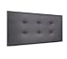DHOME Cabecero, Cabezales de Cama Acolchado Capitoné 8cm de Grosor. Cabezal tapizado ACUALINE Tela y Polipiel. Cabeceros de Cama Matrimonio e Individual (Polipiel Gris Ceniza, 95cm (Camas 70/80/90))