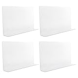 Alipis Protector contra Salpicaduras para Ducha y Bañera Autoadhesivo Transparente Tamaño Pequeño 40X12X4 CM Pack de 4 Unidades Mampara Protectora de Esquina para Lavabo y Baño