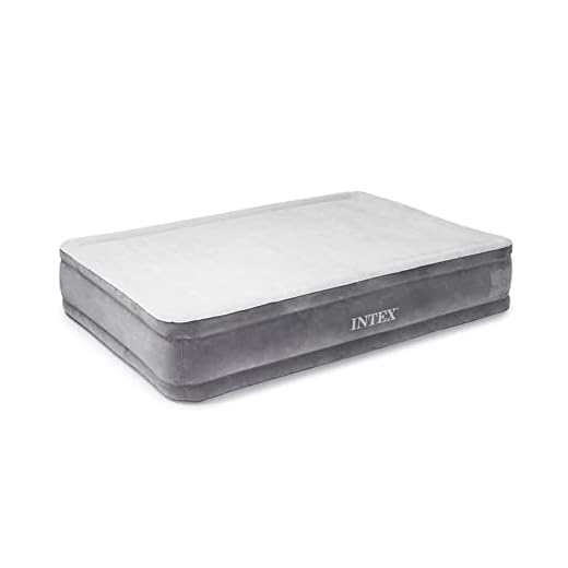 Intex Comfort Plush Mid Rise Dura-Beam Airbed with Internal Electric Pump, Bed Height 13", Full