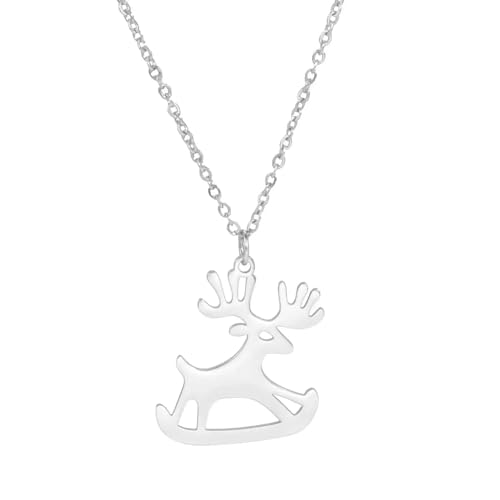Pendentif traîneau de Noël en acier, le cadeau de bijoux idéal