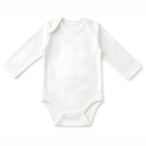 Body Prematuro 100% Algodão Branco Manga Longa para Bebê Premium, foto 1