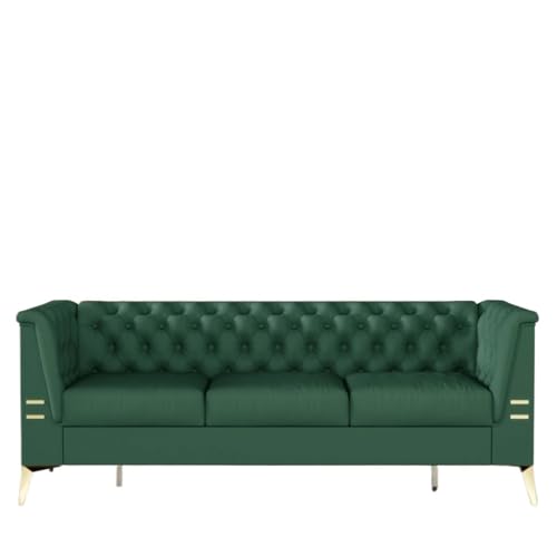 3seat Classic PU Sofa With Metal Sofa Legs: Blending And Tradition