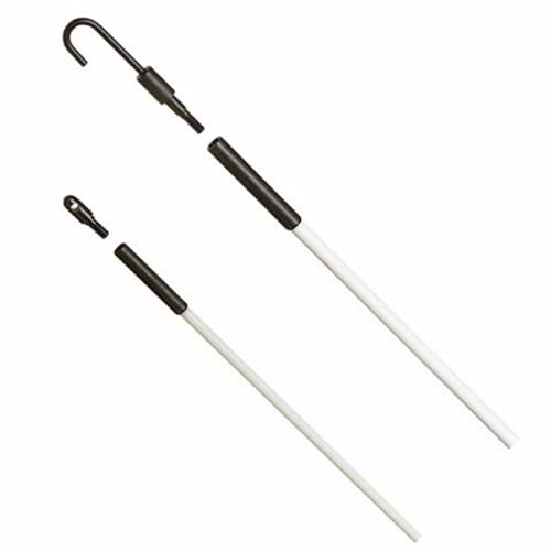 Ideal Industries 31-612 Fiberglass Regular Flex Fishing Pole Kit 1/4 Inch X 24 Ft White Tuff-Rod