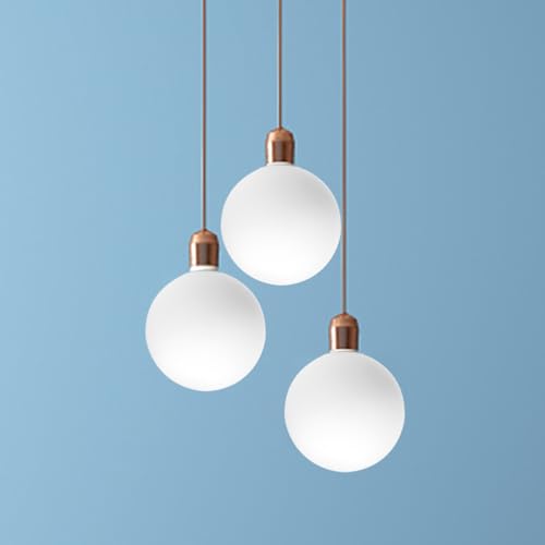 OSALADI 5Pcs Glass Globe Lampshade Replacement Decorative Ball Lampshade for Pendant Chandelier Glass Shade Cover for Living Room Bedroom and Cafe - Image 6