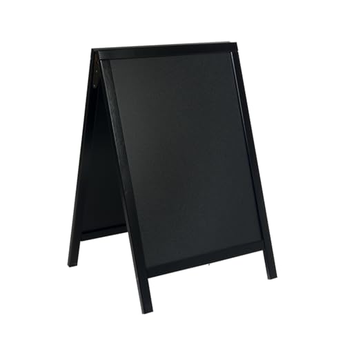 SECURIT - Pizarra con caballete en Madera de Pino "Woody" - Pizarra para Rotulador de Tiza Líquida - Restaurante, Bar, Cafetería Tienda - 55 x 85 cm - Negro ✅