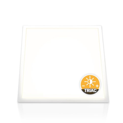 Xtend EcoLight LED Panel 62x62 dimmbar Neutralweiß 4000K 40W 3400lm Rasterleuchte Slim flimmerfrei Triac Alu Deckenleuchte Netzteil PLe2.2