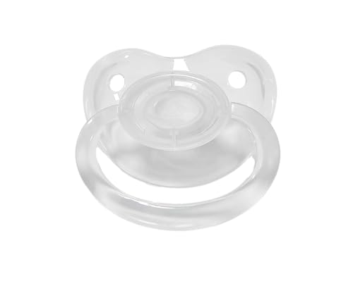 Image of Rearz Pacifier Addict - Fixx - Jumbo Functional Adult XXL Silicone Pacifier - Size 10 Clear /Luminous